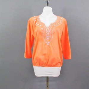 Relativity Women Shirt Peach Orange M